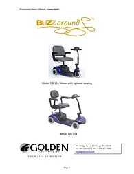 Golden Technologies GB 104 Manuel D’Utilisation