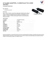 V7 AUDIO ADAPTER / 3.5MM PLUG TO 6.3MM SOCKET V7AUDJADPT65S35P-BK Scheda Tecnica