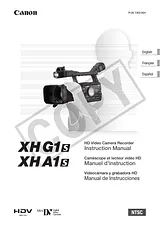 Canon XH A1S 지침 매뉴얼