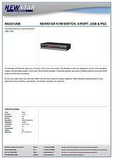 Newstar KVM switch, 4-port, USB2.0 NS431USB プリント