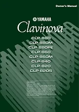 Yamaha CLP - 860M Manual Do Utilizador