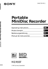 Sony MZ-R5ST User Manual