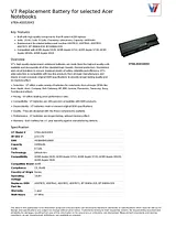 V7 Replacement Battery for selected Acer Notebooks V7EA-AS5520X3 Datenbogen
