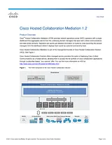 Cisco Cisco Hosted Collaboration Mediation 1.2 Data Sheet