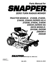 Snapper z1403k Справочник Пользователя