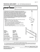 Peerless PLCK-UNL Техническая Спецификация