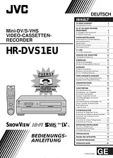 JVC HR-DVS1EU Справочник Пользователя