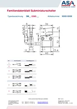 Asa Schalttechnik Microswitch 250 Vac 0.1 A 1 x On/(On) IP65 momentary 1 pc(s) 80220430.CO Data Sheet