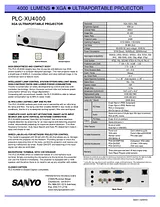 Sanyo PLC-XU4000 Folheto