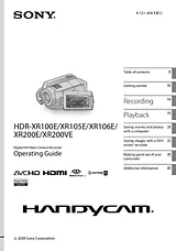 Sony HDR-XR200E Справочник Пользователя