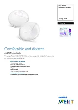 Philips AVENT Disposable breast pads SCF254/30 SCF254/30 Dépliant