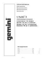 Gemini UMX-3 Manuale Utente