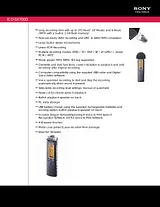 Sony ICD-SX700D Guida Specifiche