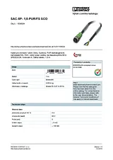 Phoenix Contact Sensor/Actuator cable SAC-5P- 1,5-PUR/FS SCO 1536324 1536324 Hoja De Datos