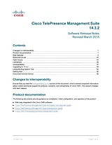 Cisco Cisco TelePresence Management Suite (TMS) Version 15 Release Notes