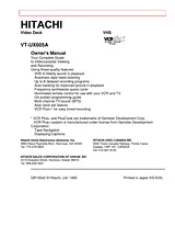 Hitachi VT-UX605A 사용자 설명서