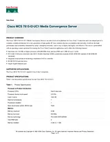 Cisco Cisco MCS 7816-I4 Unified Communications Manager Appliance Fiche De Données