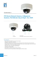 LevelOne PTZ Dome Network Camera, 3-Megapixel, Outdoor, PoE 802.3af, Day & Night, 10x, WDR 57104207 Manual Do Utilizador