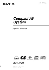 Sony DAV-S500 Manual