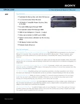 Sony STR-DG1000 Specification Guide