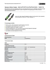 Phoenix Contact Sensor/Actuator cable SAC-4P-FST/ 5,0-PUR SH SCO 1424114 1424114 Data Sheet