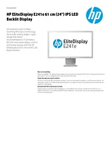 HP EliteDisplay E241e G7D44AA#ABB Fiche De Données