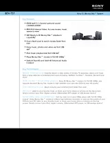 Sony BDV-T37 Guide De Spécification