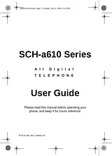 Samsung SCH-a610 Справочник Пользователя