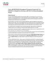 Cisco Cisco UBR-MC20X20V DOCSIS 3.0 Broadband Processing Engine Техническая Спецификация