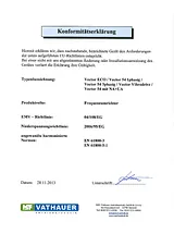 Msf Vathauer Antriebstechnik Vec 2200/2-1-54-G1 frequency inverter, to , Vec 2200/2-1-54-G1 Vec 2200/2-1-54-G1 Fiche De Données