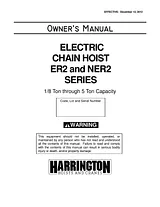 Harrington Hoists ER2 사용자 설명서