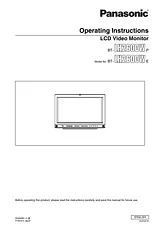 Panasonic BT-LH2600W Manual Do Utilizador