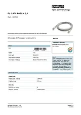 Phoenix Contact Patch cable FL CAT6 PATCH 2,0 2891589 2891589 Data Sheet