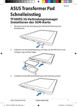 ASUS ASUS Transformer Pad ‏(TF300TG)‏ Guide D’Installation Rapide