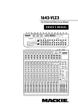 Mackie 1642-VLZ3 Справочник Пользователя