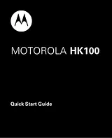 Motorola HK100 Manuel D’Utilisation