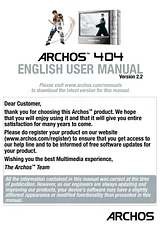 Archos 404 Справочник Пользователя