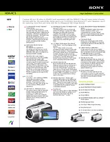 Sony HDR-HC5 Specification Guide