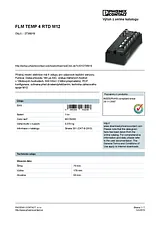 Phoenix Contact Distributed I/O device FLM TEMP 4 RTD M12 2736819 2736819 Техническая Спецификация