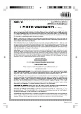 Sony kdl-46wl140 Warranty Information