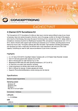 Conceptronic 4-Channel CCTV Surveillance Kit 1007084 Manuel D’Utilisation