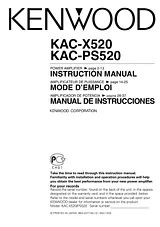 Kenwood KAC-X520 ユーザーズマニュアル