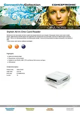 Conceptronic Stylish All-In-One Card Reader C05-120 Manual Do Utilizador