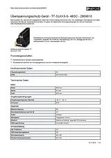 Phoenix Contact Surge protection device TT-SLKK5-S- 48DC 2809610 2809610 Data Sheet