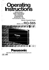 Panasonic rq-s65 Справочник Пользователя