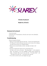 Sunrex Technology Corp 415C Справочник Пользователя
