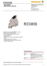Weidmueller OPTO MOS 120VUC / 24VDC 2A 8607700000 数据表