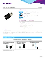 Netgear WNA3100M - N300 Wireless USB Adapter 데이터 시트