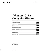 Sony CPD-E230 Manual Do Utilizador