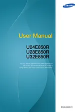 Samsung UHD Business Monitor 
U24E850R (24") Manual De Usuario